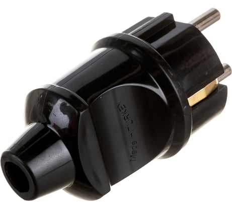 Вилка Alfa с з/к прямая черная 91224