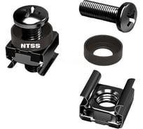 Комплект крепежа NTSS винт+шайба+гайка M6x16 черный 50шт NTSS-M6x16-BL(50)