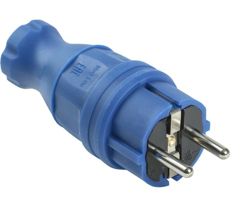 Прямая вилка IEK ВБп3-1-0м ОМЕГА IP44 синяя PKR01-016-2-K07