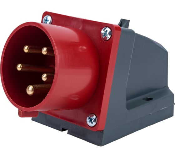 Стационарная вилка IEK 515 3Р+РЕ+N 16А 380В IP44 PSR52-016-5