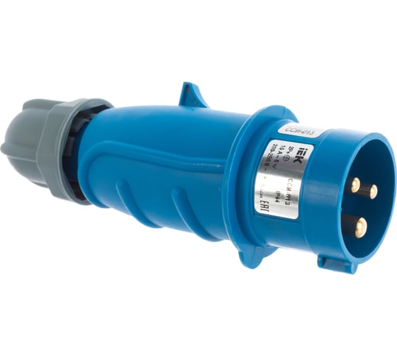 Переносная вилка IEK ССИ-013 16А-6ч/200-250В 2Р+РЕ IP44 MAGNUM PSN01-016-3