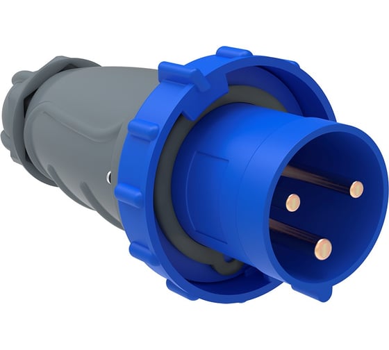 IEK Вилка переносная ССИ-033 63А-6ч/200-250В 2Р+РЕ IP67 MAGNUM PSN01-063-3 1