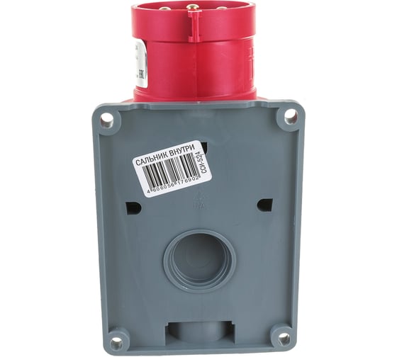 Стационарная вилка IEK ССИ-524 32А-6ч/380-415В 3Р+РЕ IP44 MAGNUM PSN52-032-4