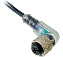 Соединитель кабельный ТЕКО CS S20-3-2-C Розетка, Угловой с кабелем, Пластик 4-PINIP67, кабель 2 м, 250 AC/DC NO/NC, 00-00023027