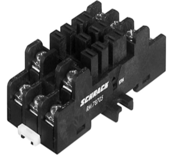 Гнездо с винтовыми клеммами Schrack Technik тип RM, для Faston 187 артикул - Австрия RM78705 1