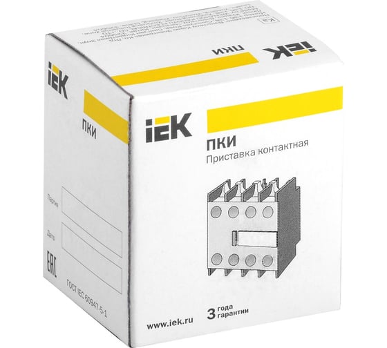 Приставка IEK ПКИ-31 дополнительные контакты 3з+1р KPK10-31