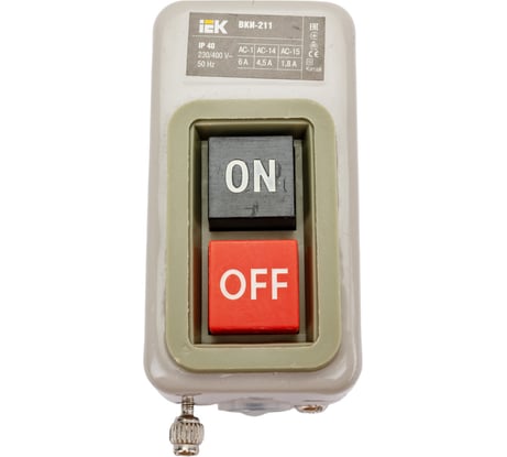 Выключатель IEK ВКИ-211, 3Р, 6А, 230/400В, IP40 KVK10-06-3