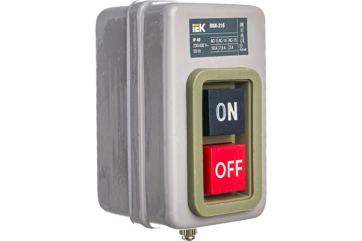 Выключатель IEK ВКИ-216, 3Р, 10А, 230/400В, IP40 KVK20-10-3 - выгодная ...