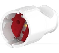 Штепсельная розетка Elbi с заземлением Белый - Красный 505-000801-812