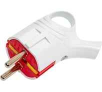 Штепсельная вилка Elbi с заземлением и ручкой Белый / Красный 505-000111-800