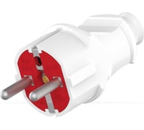 Штепсельная вилка Elbi с заземлением и UPS Белый - Красный 505-000701-811