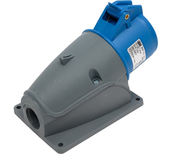 Стационарная розетка IEK ССИ-113, 32А-6ч/200-250В, 2Р+РЕ, IP44, MAGNUM PSN11-032-3