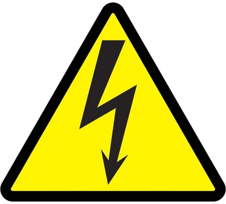 Самоклеящаяся этикетка IEK 160х160х160, символ "Молния" YPC30-MOLNI-6-100
