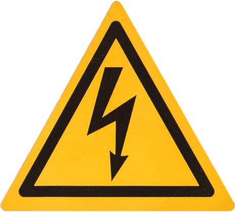 Самоклеящаяся этикетка IEK 25х25х25, символ "Молния" YPC30-MOLNI-1-100