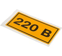 Самоклеящаяся этикетка IEK 40х20 мм, символ "220В" YPC10-0220V-1-100