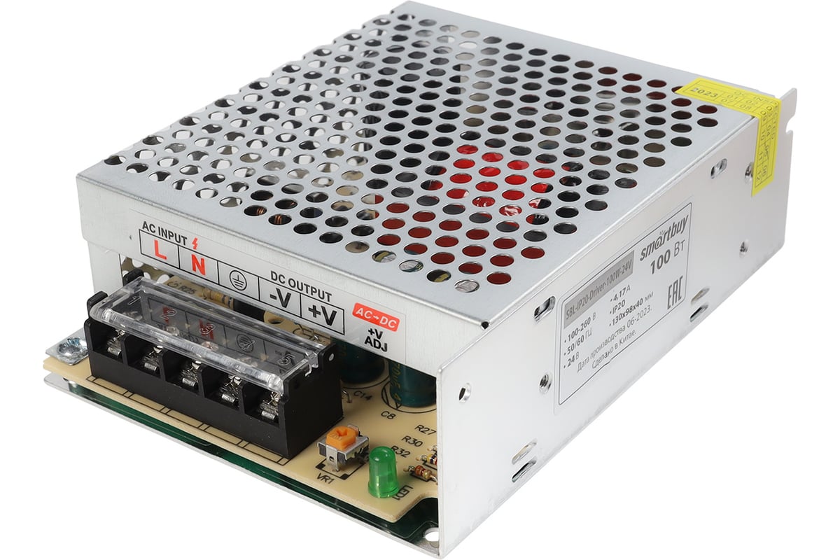 Драйвер Smartbuy LED IP20-100W, для LED ленты, 24V SBL-IP20-Driver-24V ...
