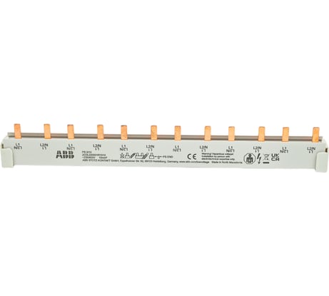 Шинная разводка ABB 2ф, 12 модулей, 63А PS2/12 2CDL220001R1012
