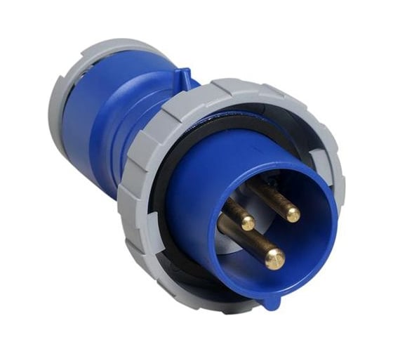 Переносная кабельная вилка ABB 16А, 2Р+E, IР67, 250В, CEWE 2CMA166460R1000 1