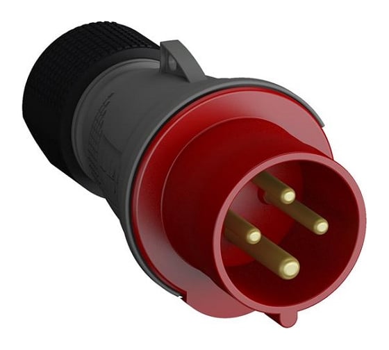 Кабельная вилка ABB Easy&Safe 332EP6, 32А, 3P+E, IP44, 6ч 2CMA101984R1000