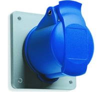 Скрытая кабельная розетка ABB 16А, 2Р+E, IР44, 250В, прямой фланец, CEWE 2CMA193170R1000