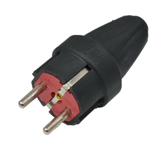 Каучуковая вилка HOROZ ELECTRIC с заземлением 300-000-804 HRZ00001367