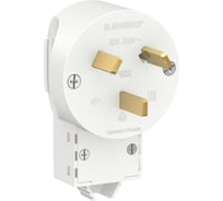 Силовая вилка Systeme Electric BLANCA, С/У, 2Р+N, 32А, 250В, БЕЛЫЙ BLNSV003231