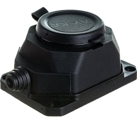 Колодка AY-KA 1 гнездо, с заземлением, c крышкой каучуковая 5510000