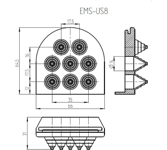 Кабельный ввод ELBOX EMS-US8