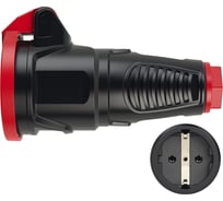 Кабельная розетка PCE 220V 16A IP54 с подпружиненной крышкой 2522-sr