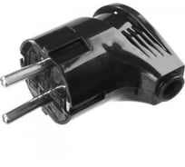 Электрическая вилка Stayer MASTER, с заземлением, угловая, 16А/220В, черная 55161-B
