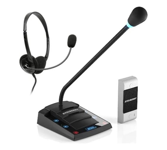 Дуплексное переговорное устройство клиент-кассир Stelberry S-412 АД5001799 1