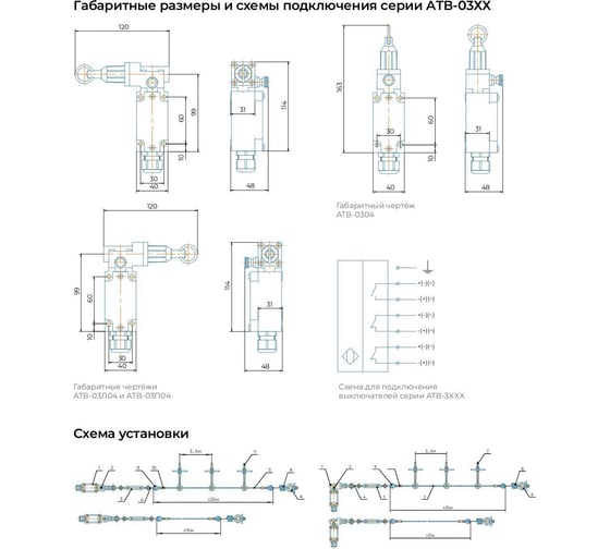 Аварийный тросовый выключатель ТЕКО АТВ-0304 00-00041454