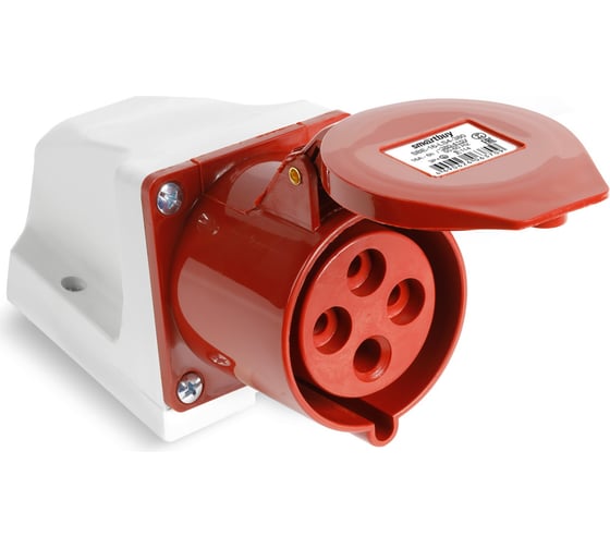 Розетка Smartbuy стационарная наружная 114 3Р+РЕ 16А 380В IP44, SBE-16-LS4-380 1