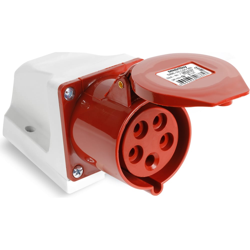 Розетка Smartbuy стационарная наружная 125 3Р+РЕ+N 32А 380В IP44, SBE ...