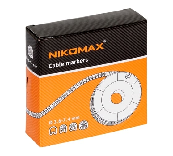 Кабельный маркер NIKOMAX буква "F", желтый, 500шт. NMC-CMR-F-YL-500