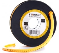 Кабель-маркер STEKKER 1 для провода сеч.6мм, желтый, CBMR60-1 39124
