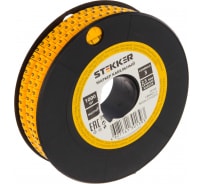 Кабель-маркер STEKKER 3 для провода сеч.2,5мм, желтый, 1000шт в упак.CBMR25-3 39100