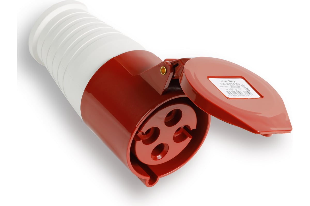 Розетка переносная Smartbuy 224 3Р+РЕ 32А 380В IP44, SBE-32-PS4-380 ...