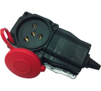 Накладная трёхфазная розетка MasterProf с заглушкой, каучук ЭТ.130017