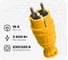 Вилка прямая TOKOV ELECTRIC с заземлением IP44 каучук желтый TOKOV TKE-C07-KV-Z 1