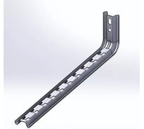 Подвес настенный CABLIDERTRAYS Омега профиль-L быстрой фиксации оцинкованный 540мм S=2,0мм ОП-LБ(сн)-500