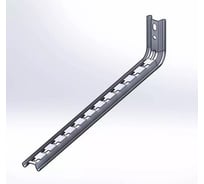 Подвес настенный CABLIDERTRAYS Омега профиль-L быстрой фиксации оцинкованный 640мм S=2,0мм ОП-LБ(сн)-600