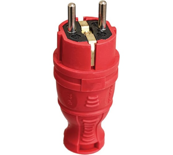 Вилка прямая TOKOV ELECTRIC с заземлением IP44 каучук красный TOKOV TKE-C13-KV-Z