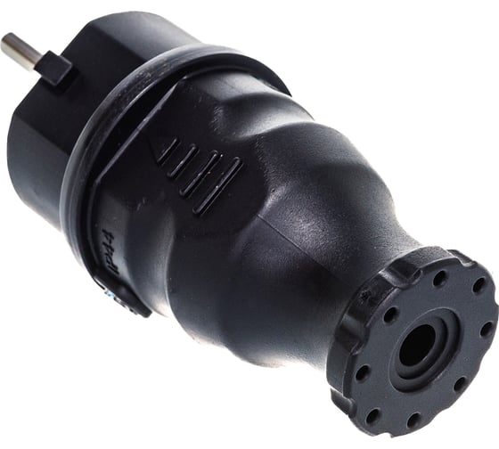 Кабельная вилка BEMIS BK1-1402-2011 каучуковая 220В 16А с заземлением IP44, черная 8698523941119