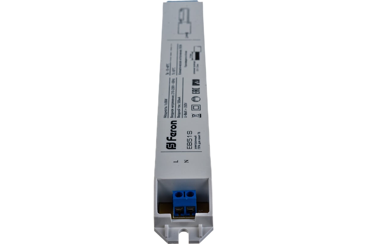 Электронный ПРА FERON EB51S 1х36W T8/G13 230V 195х28х19мм 21521 ...
