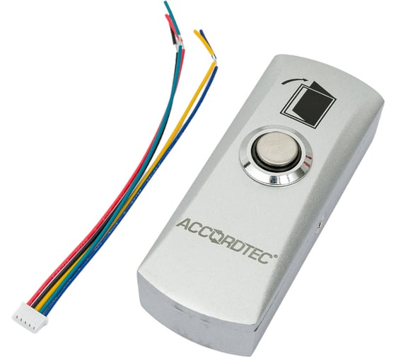 Накладная кнопка выхода c LED подсветкой ACCORDTEC контакты НО, 12В, AT-H805A LED AT-02484 1