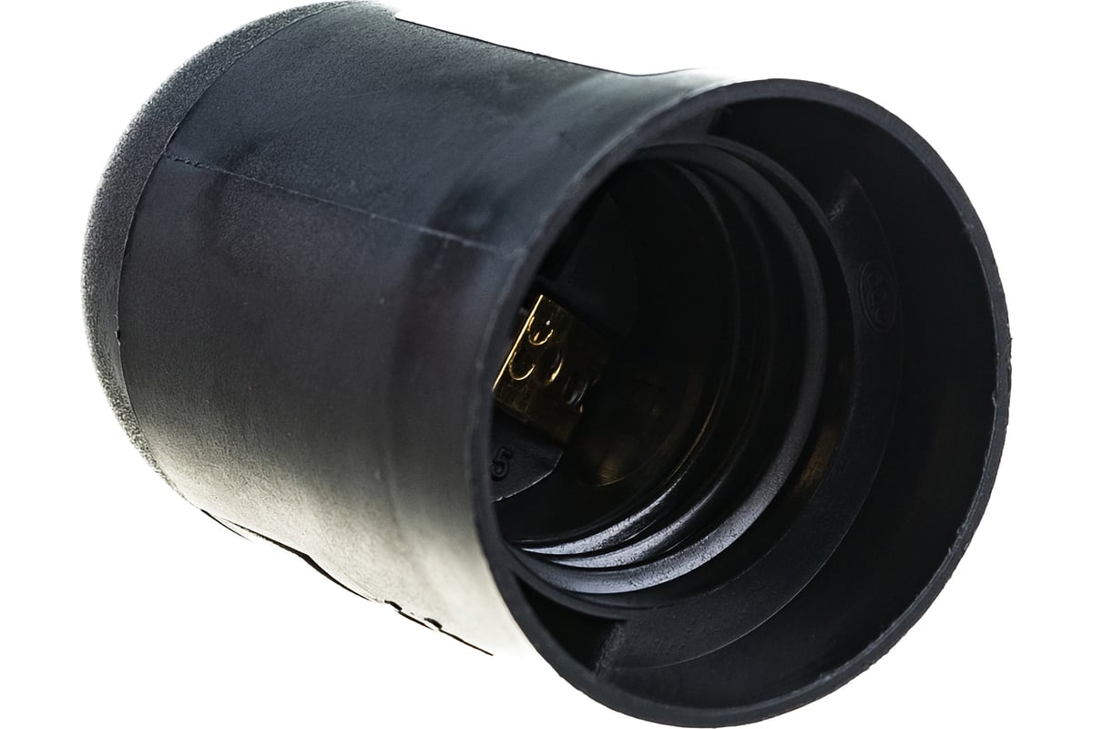 Электрический патрон Navigator NLH-PL-E27-BL пластик подвесной черный ...