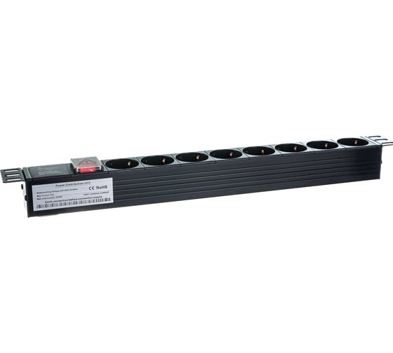 Блок евророзеток для 19 шкафов 16а cabeus pdu 8p 2eu 8 розеток