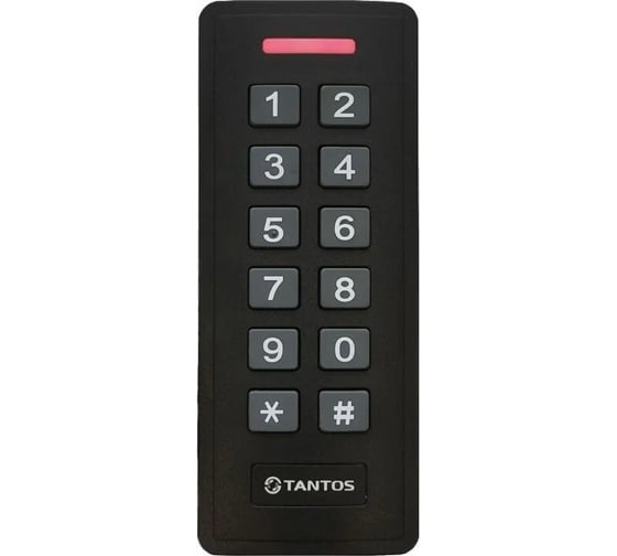 Кодонаборная панель со встроенным считывателем и контроллером карт Tantos TS-KBD-EMF Plastic EM-marin или Mifare 00-00245751