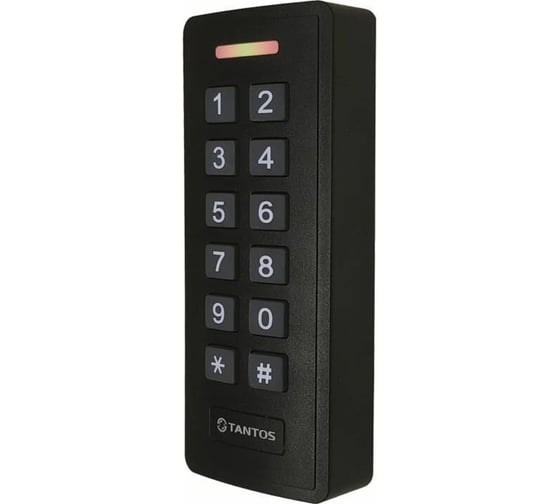 Кодонаборная панель со встроенным считывателем и контроллером карт Tantos TS-KBD-EMF Plastic EM-marin или Mifare 00-00245751